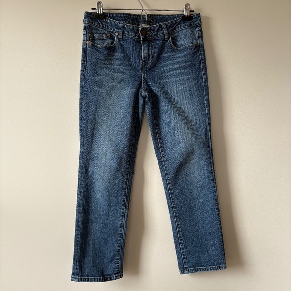 Vintage American Rag Cie Cropped Straight Leg Jeans - Size 7, Mid Rise, - Picture 1 of 9